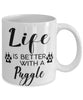 Funny Puggle Dog Mug Life Is Better With A Puggle Coffee Cup 11oz 15oz White