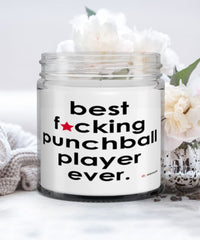 Funny Punchball Candle B3st F-cking Punchball Player Ever 9oz Vanilla Scented Candles Soy Wax