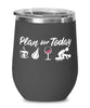 Funny Punchball Wine Glass Adult Humor Plan For Today Punchball 12oz Stainless Steel Black