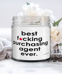 Funny Purchasing Agent Candle B3st F-cking Purchasing Agent Ever 9oz Vanilla Scented Candles Soy Wax