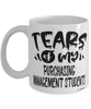 Funny Purchasing Management Professor Teacher Mug Tears Of My Purchasing Management Students Coffee Cup White