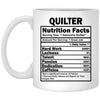 Funny Quilter Nutritional Facts Coffee Mug 11oz White XP8434