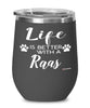 Funny Raas Cat Wine Glass Life Is Better With A Raas 12oz Stainless Steel Black