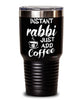 Funny Rabbi Tumbler Instant Rabbi Just Add Coffee 30oz Stainless Steel Black