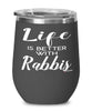 Funny Rabbi Wine Glass Life Is Better With Rabbis 12oz Stainless Steel Black