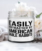 Funny Rabbit Candle Easily Distracted By American Sable Rabbits 9oz Vanilla Scented Candles Soy Wax