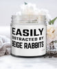Funny Rabbit Candle Easily Distracted By Beige Rabbits 9oz Vanilla Scented Candles Soy Wax