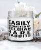 Funny Rabbit Candle Easily Distracted By Belgian Hare Rabbits 9oz Vanilla Scented Candles Soy Wax