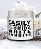 Funny Rabbit Candle Easily Distracted By Florida White Rabbits 9oz Vanilla Scented Candles Soy Wax