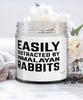 Funny Rabbit Candle Easily Distracted By Himalayan Rabbits 9oz Vanilla Scented Candles Soy Wax