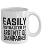 Funny Rabbit Mug Easily Distracted By Argente De Champagnes Coffee Mug 11oz White