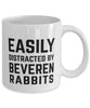 Funny Rabbit Mug Easily Distracted By Beveren Rabbits Coffee Mug 11oz White