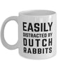 Funny Rabbit Mug Easily Distracted By Dutch Rabbits Coffee Mug 11oz White