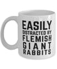 Funny Rabbit Mug Easily Distracted By Flemish Giant Rabbits Coffee Mug 11oz White