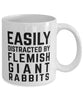 Funny Rabbit Mug Easily Distracted By Flemish Giant Rabbits Coffee Mug 11oz White