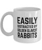 Funny Rabbit Mug Easily Distracted By Golden Glavcot Rabbits Coffee Mug 11oz White