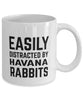 Funny Rabbit Mug Easily Distracted By Havana Rabbits Coffee Mug 11oz White