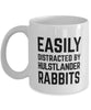 Funny Rabbit Mug Easily Distracted By Hulstlander Rabbits Coffee Mug 11oz White