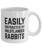 Funny Rabbit Mug Easily Distracted By Hulstlander Rabbits Coffee Mug 11oz White