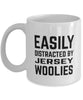 Funny Rabbit Mug Easily Distracted By Jersey Woolies Coffee Mug 11oz White