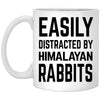 Funny Rabbit Mug Gift Easily Distracted By Himalayan Rabbits Coffee Cup 11oz White XP8434