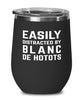 Funny Rabbit Wine Tumbler Easily Distracted By Blanc De Hotots Stemless Wine Glass 12oz Stainless Steel