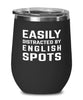 Funny Rabbit Wine Tumbler Easily Distracted By English Spots Stemless Wine Glass 12oz Stainless Steel