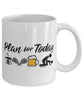 Funny Racquetball Mug Adult Humor Plan For Today Racquetball Coffee Mug 11oz 15oz White