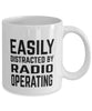 Funny Radio Operator Mug Easily Distracted By Radio Operating Coffee Mug 11oz White