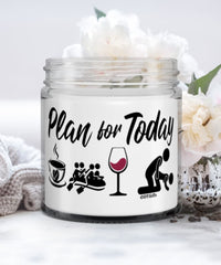 Funny Rafter Candle Adult Humor Plan For Today Rafting Wine 9oz Vanilla Scented Candles Soy Wax