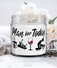 Funny Rafter Candle Adult Humor Plan For Today White Water Rafting Wine 9oz Vanilla Scented Candles Soy Wax