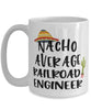 Funny Railroad Engineer Mug Nacho Average Railroad Engineer Coffee Cup 15oz White