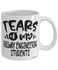 Funny Railway Engineering Professor Teacher Mug Tears Of My Railway Engineering Students Coffee Cup White