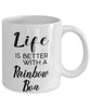 Funny Rainbow Boa Snake Mug Life Is Better With A Rainbow Boa Coffee Cup 11oz 15oz White