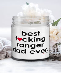 Funny Ranger Horse Candle B3st F-cking Ranger Dad Ever 9oz Vanilla Scented Candles Soy Wax