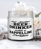 Funny Rappelling Candle Just Another Beer Drinker With A Rappelling Problem 9oz Vanilla Scented Candles Soy Wax