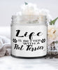 Funny Rat Terrier Dog Candle Life Is Better With A Rat Terrier 9oz Vanilla Scented Candles Soy Wax
