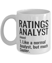 Funny Ratings Analysts Mug Like A Normal Analyst But Much Cooler Coffee Cup 11oz 15oz White