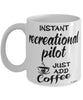 Funny Recreational Pilot Mug Instant Recreational Pilot Just Add Coffee Cup White