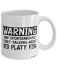 Funny Red Platy Mug Warning May Spontaneously Start Talking About Red Platy Fish Coffee Cup White