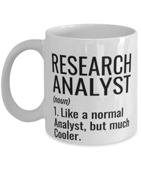 Funny Research Analyst Mug Like A Normal Analyst But Much Cooler Coffee Cup 11oz 15oz White