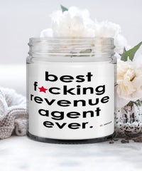 Funny Revenue Agent Candle B3st F-cking Revenue Agent Ever 9oz Vanilla Scented Candles Soy Wax