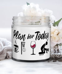 Funny Ringball Candle Adult Humor Plan For Today Ringball Wine 9oz Vanilla Scented Candles Soy Wax