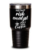 Funny Risk Analyst Tumbler Instant Risk Analyst Just Add Coffee 30oz Stainless Steel Black