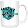 Funny Rock Climbing Mug I Like To Get High 15oz White Coffee Mugs
