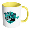 Funny Rock Climbing Mug I Like To Get High White 11oz Accent Coffee Mugs