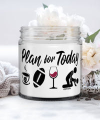 Funny Rugby Candle Adult Humor Plan For Today Rugby Wine 9oz Vanilla Scented Candles Soy Wax