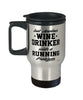 Funny Runner Travel Mug Just Another Wine Drinker With A Running Problem 14oz Stainless Steel