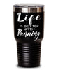 Funny Runner Tumbler Life Is Better With Running 30oz Stainless Steel Black