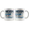 Funny Runners Mug Never Underestimate An Old Man Who Loves 11oz White Coffee Mugs